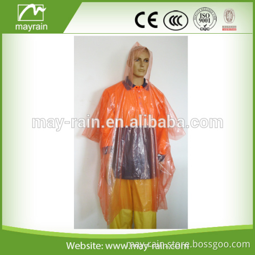disposable PE raincoat/disposable plastic raincoats